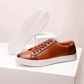 Baskets en cuir véritable